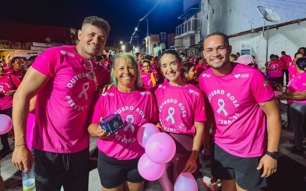 Academia da Saúde de Campo Alegre promoveu grande Caminhada em alusão a Campanha Outubro Rosa