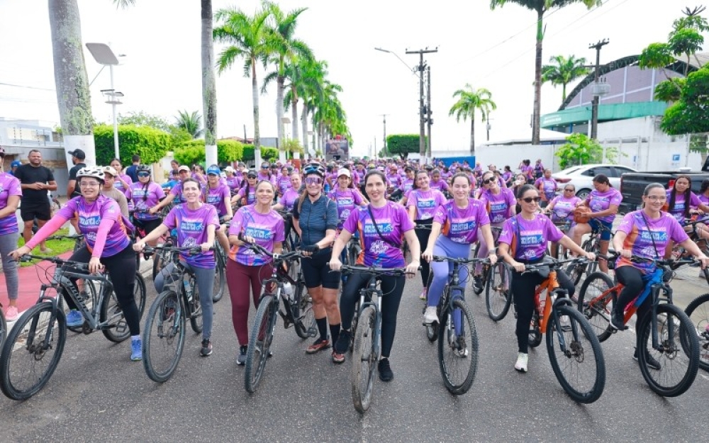 Mais de 600 de mulheres participaram do Passeio Ciclístico em homenagem a Semana da Mulher 2026