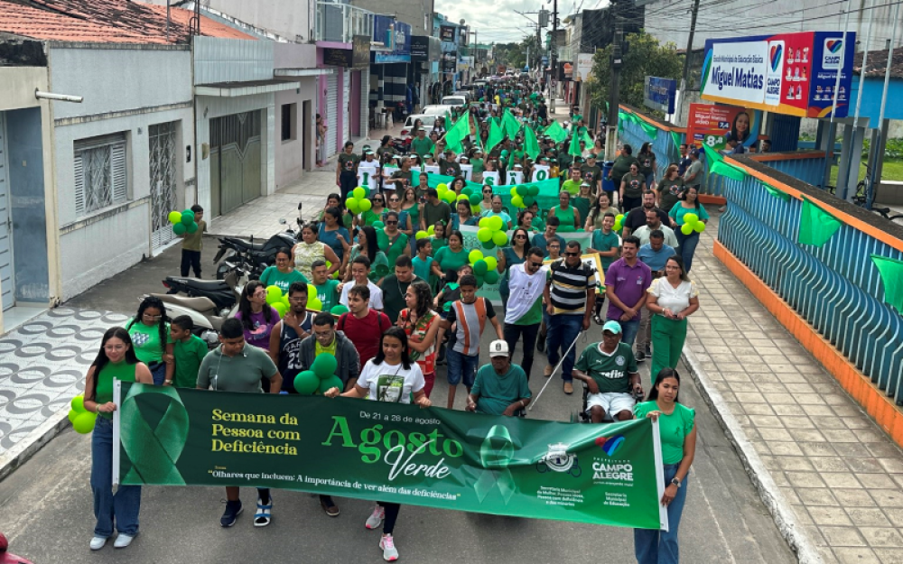 Campanha Agosto Verde: Campo Alegre realiza caminhadas em alusão a X edição do mês das pessoas com deficiência 