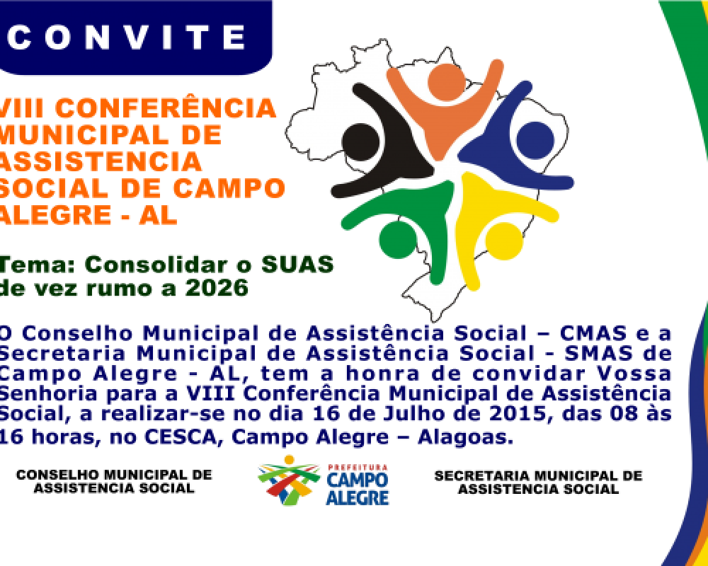 Campo Alegre realizará VIII Conferência Municipal de Assistência Social