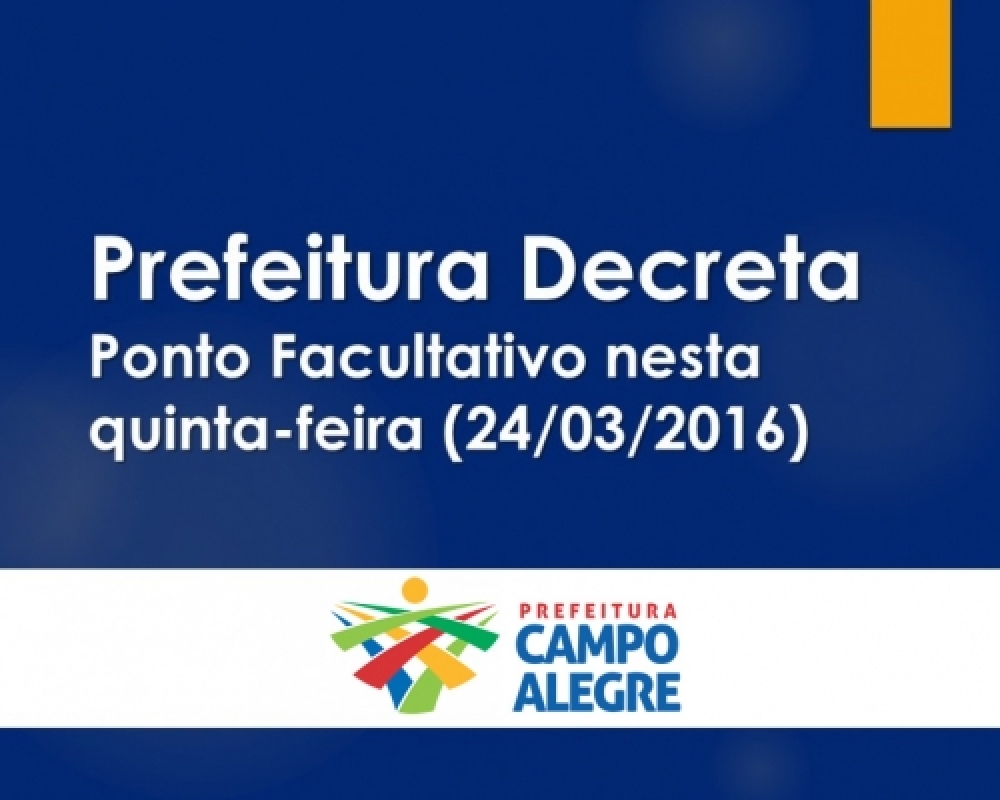 Prefeitura decreta Ponto Facultativo nesta quinta-feira e feriado na Sexta-feira da Paixão 