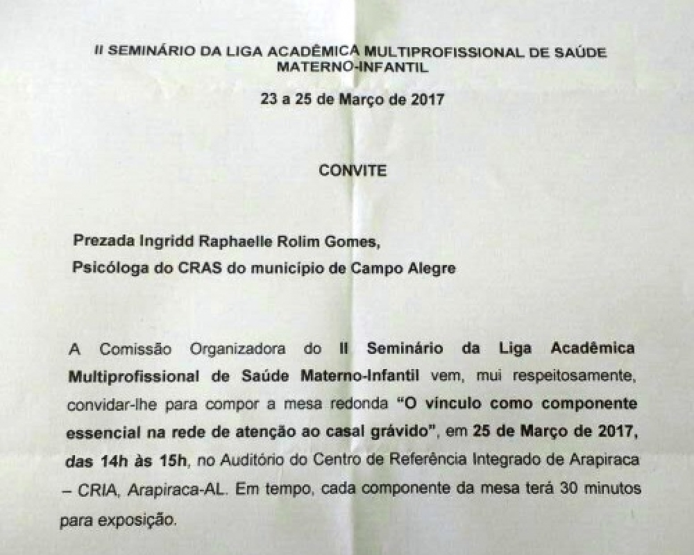 Psicóloga apresentará experiências exitosas do CRAS Campo Alegre em seminário na UFAL