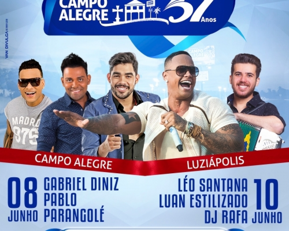 Confira a programação oficial de shows das festividades pelos 57 anos emancipação política 