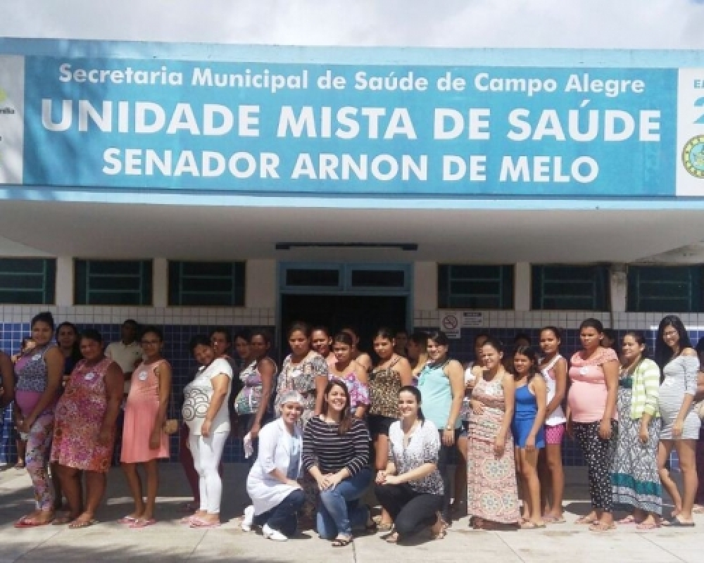 Grupo de grávidos conhece as instalações da maternidade do hospital de Campo Alegre