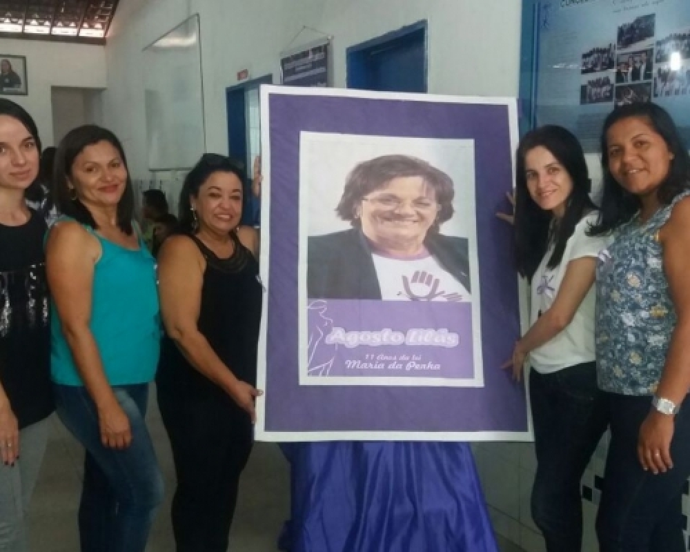 Secretaria da Mulher realizou ações da Campanha Agosto lilás - 11 anos da Lei Maria da Penha