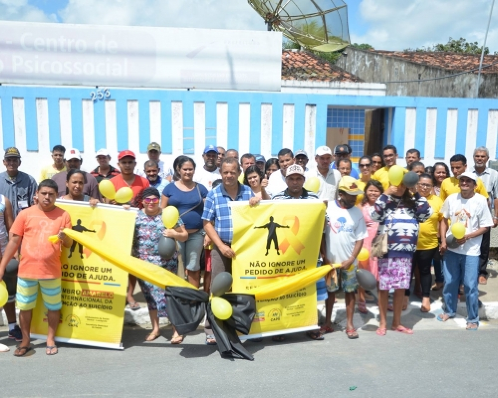 Setembro Amarelo: Caps de Campo Alegre promoveu caminhada pela preservação da vida