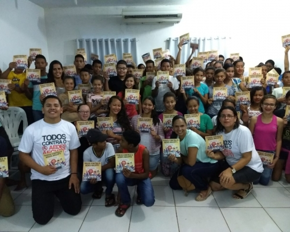 Estudantes da rede municipal de ensino participam de campanha para combate ao Aedes Aegypti