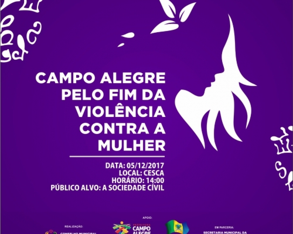 Campo Alegre realizará o I Seminário pelo fim da violência contra a mulher