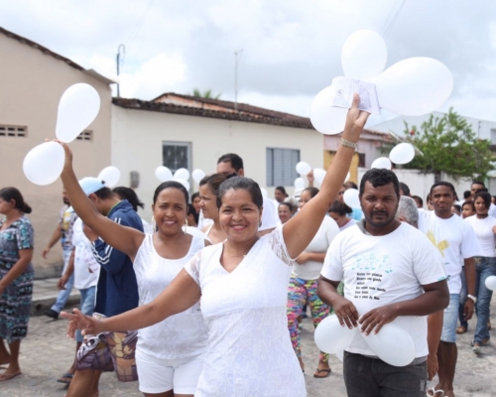 Usuários do CAPS de Campo Alegre participam de caminhada em alusão a Campanha Janeiro Branco