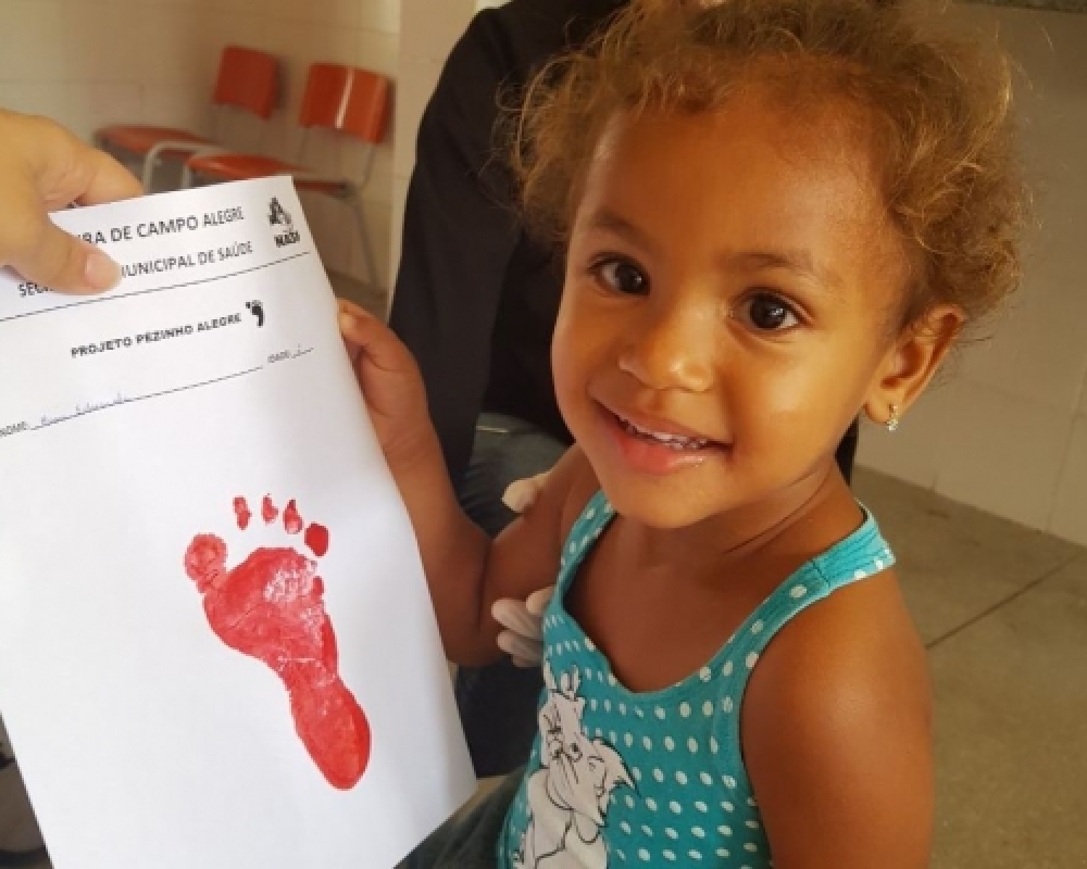 Prefeitura desenvolve o Projeto Pezinho Alegre com crianças atendidas nas creches do municípi