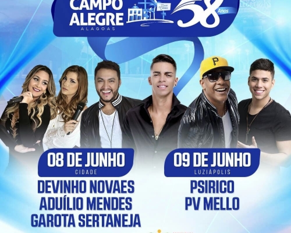 Confira a programação oficial de shows das festividades pelos 58 anos de emancipação política 