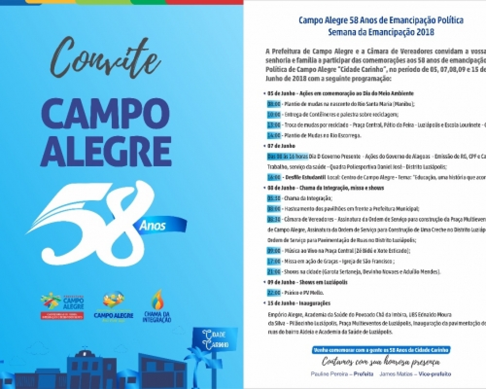 Campo Alegre 58 Anos de Emancipação Política - Semana da Emancipação 2018