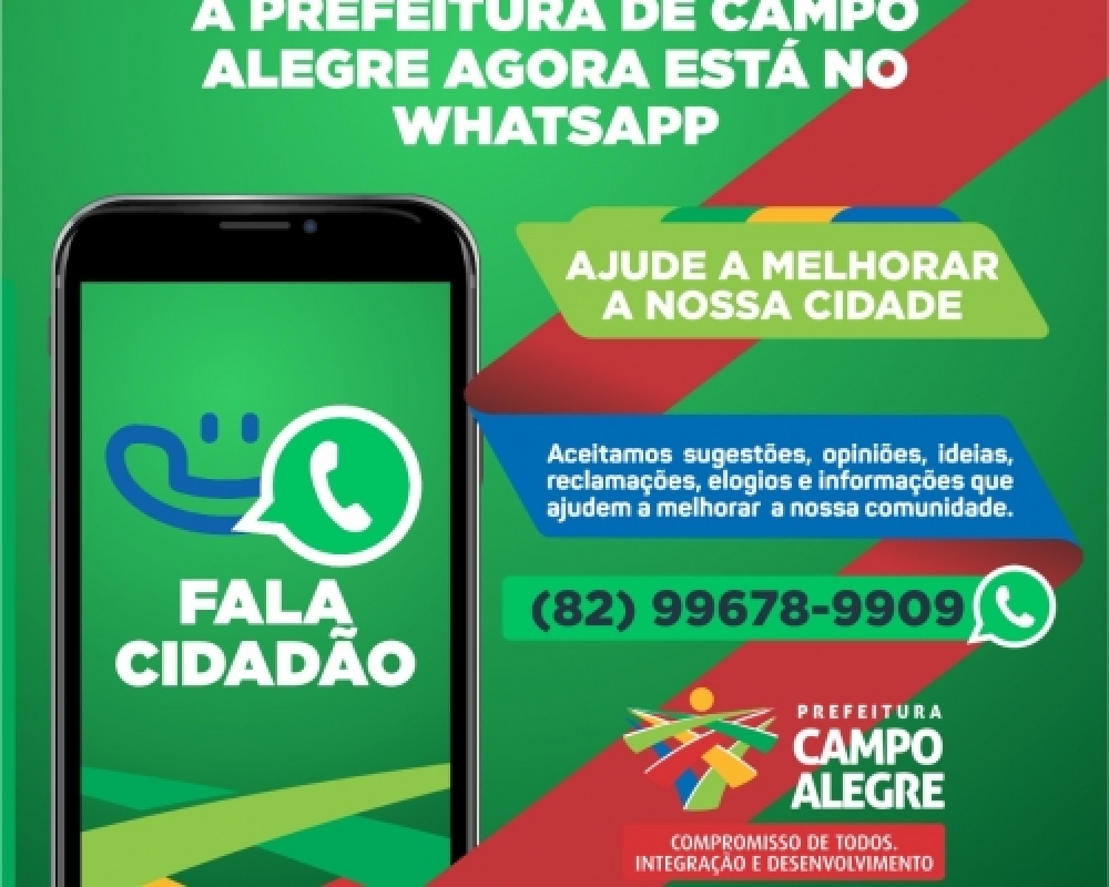 Prefeitura adere Whatsapp como mais um canal onde o cidadão pode ajudar as ações gestão
