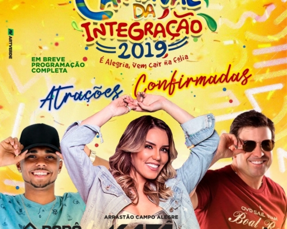 Confira a Programação Oficial do Carnaval da Integração 2019 em Campo Alegre 