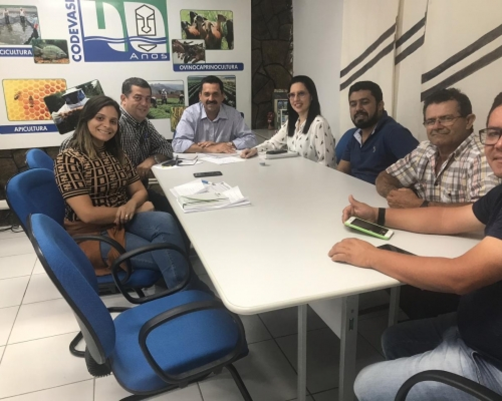 Prefeita Pauline participa de reunião na CODEVASF para tratar do inicio da pavimentação de Ruas