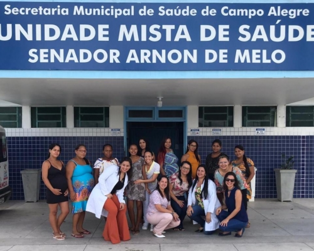 Gestantes do Grupo de Convivência do CRAS Sede visitam as instalações da maternidade da UMSAM 