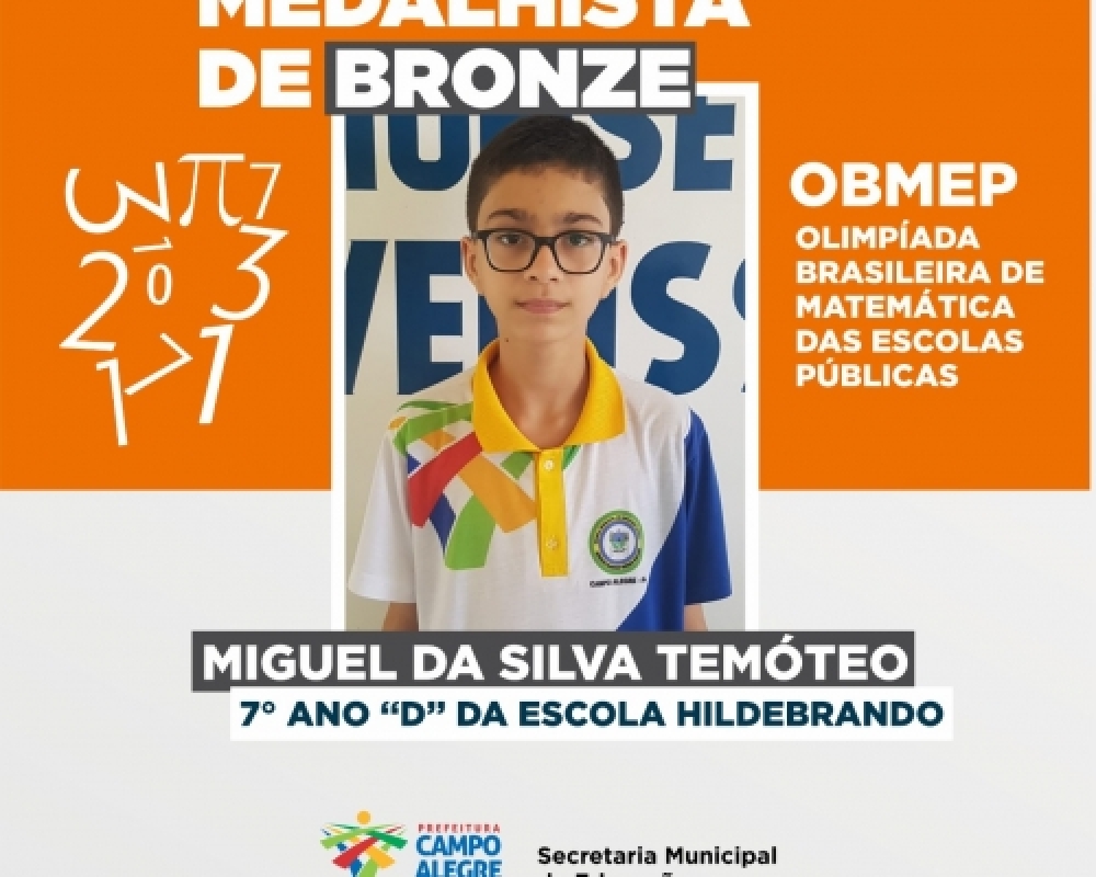 Alunos de Campo Alegre conquistam premiações na OBMEP 2019