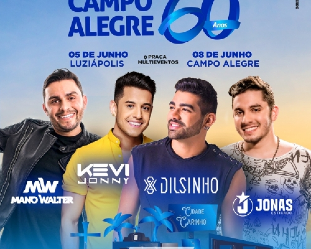 Dilsinho, Jonas Esticado, Mano Walter e Kevi Jonny confirmados para a festa da emancipação política 