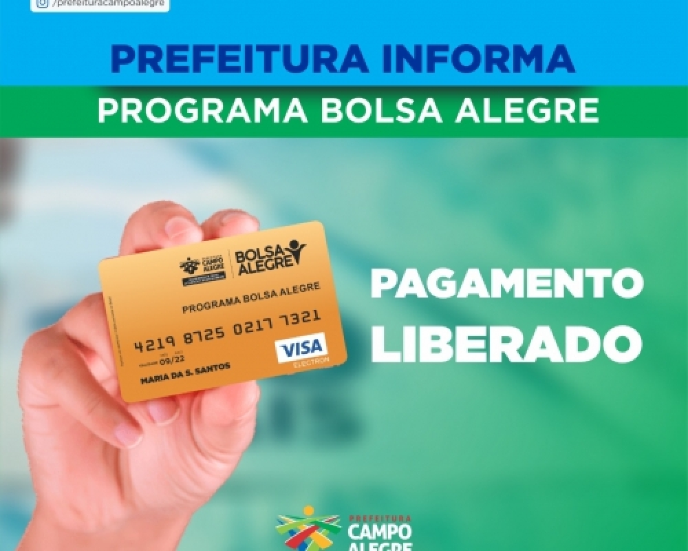 Prefeitura realiza o pagamento de mais uma mensalidade aos beneficiários do Bolsa Alegre