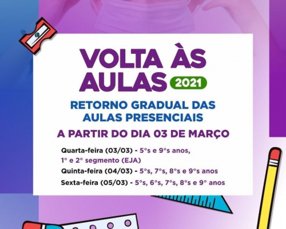 Secretaria Municipal de Educação anuncia retorno gradual das aulas presenciais para a próxima semana