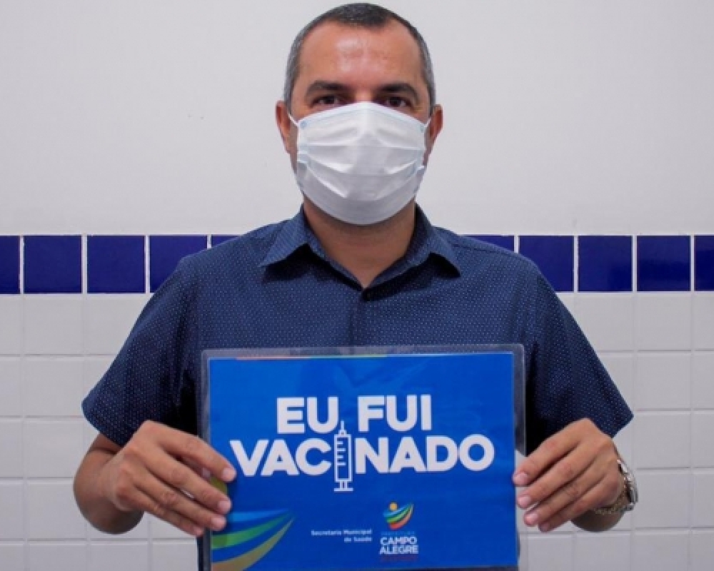 Prefeito Nicolas Pereira tomou a primeira dose da vacina contra a Covid-19