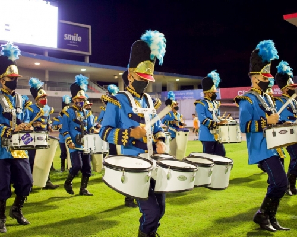 Banda Fanfarra de Campo Alegre abrilhantou a abertura da Taça das Grotas no Estádio Rei Pelé 
