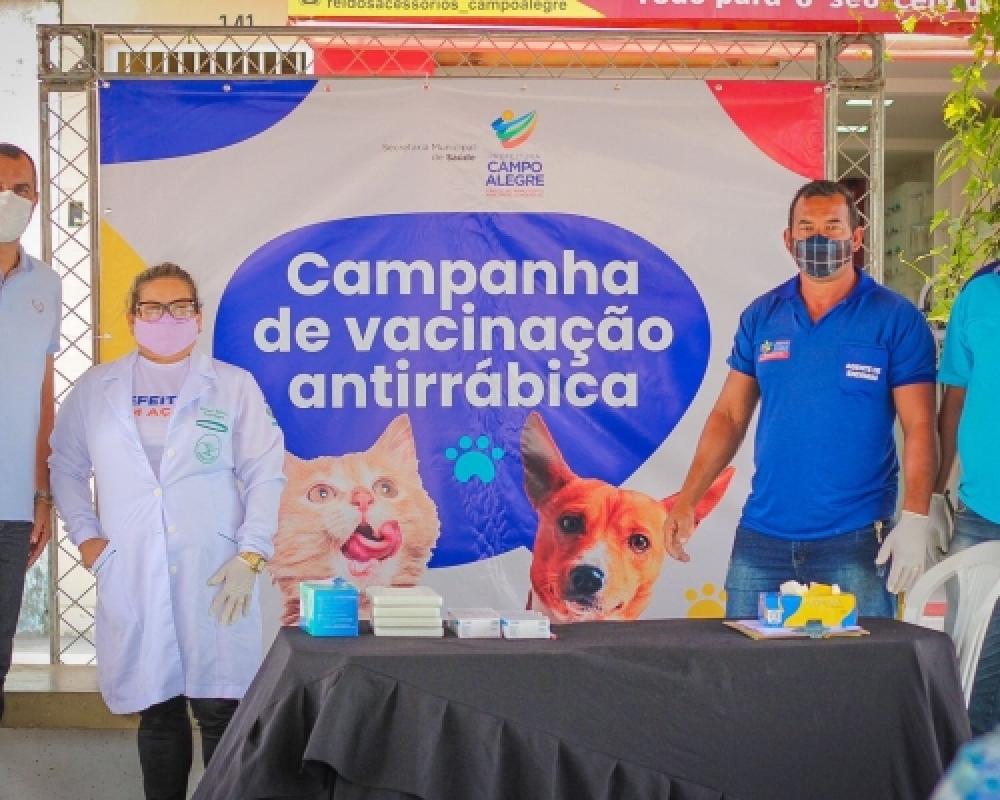 Iniciada a campanha de vacinação antirrábica para cães e gatos em Campo Alegre