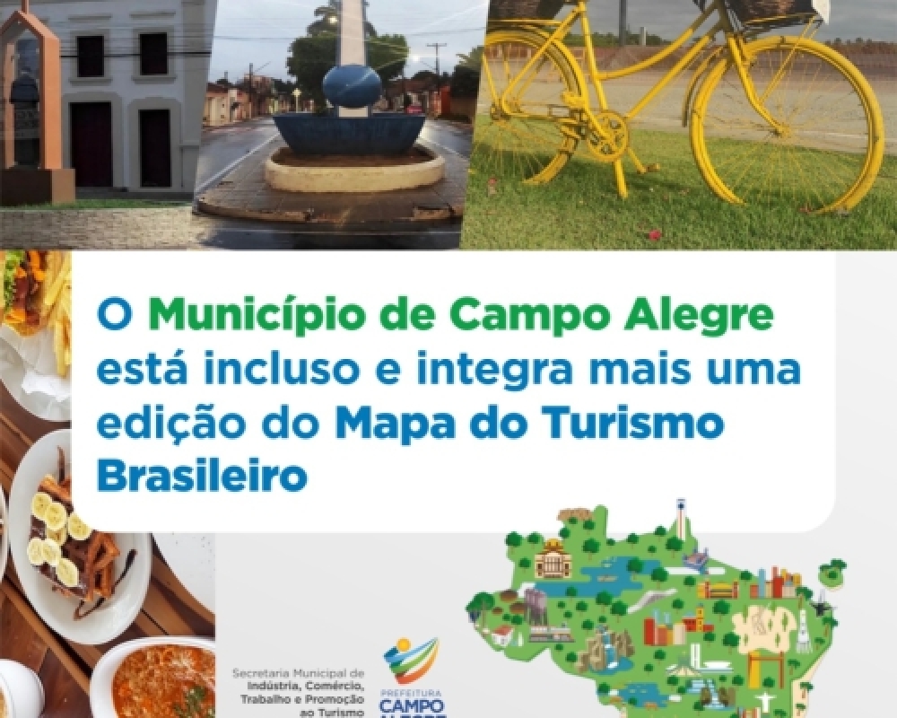 Campo Alegre mais uma vez está no Novo Mapa do Turismo Brasileiro