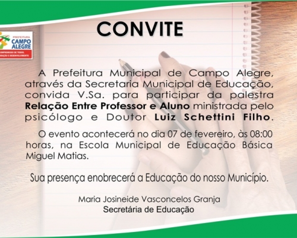 SEMED realizará palestra sobre a relação entre professor e aluno