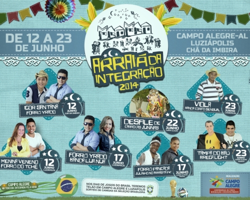 Prefeitura de Campo Alegre divulga programação do São João da Integração 2014