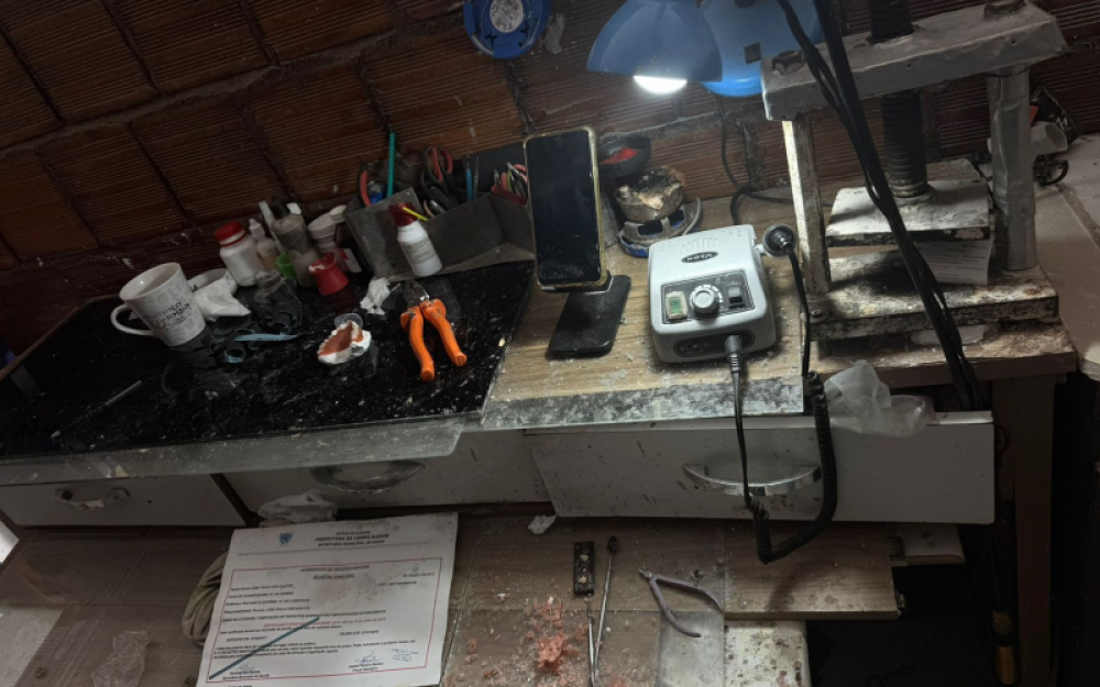 Vigilância Sanitária de Campo Alegre interditou laboratório de próteses dentárias no Distrito Luziápolis 