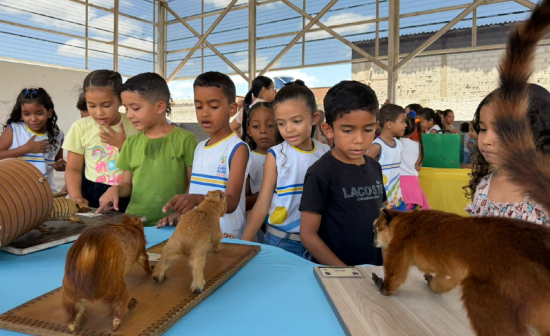 Secretaria de Educação e BPA promovem mais uma exposiçao de animais Taxidermizados em Luziá...