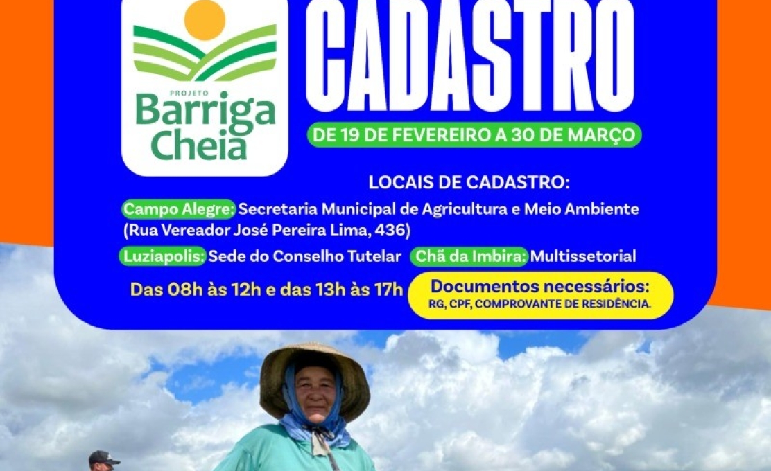 Secretaria de Agricultura de Campo Alegre inicia cadastros para o Projeto Barriga Cheia ediçã...