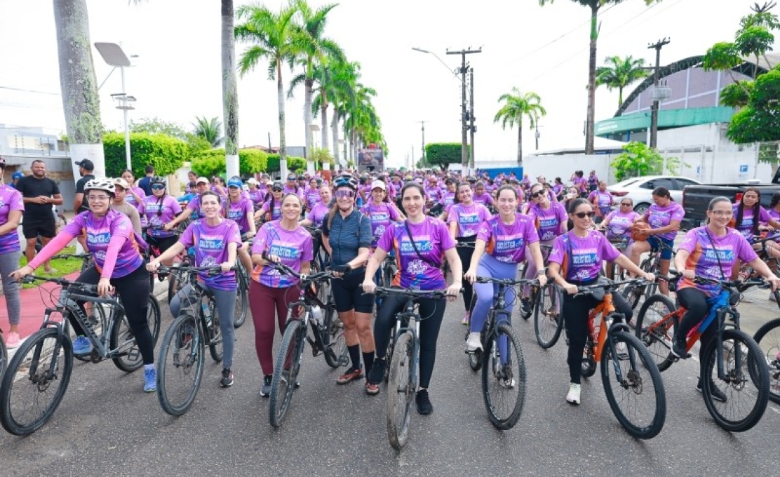 Mais de 600 de mulheres participaram do Passeio Ciclístico em homenagem ao Mês da Mulher 2026