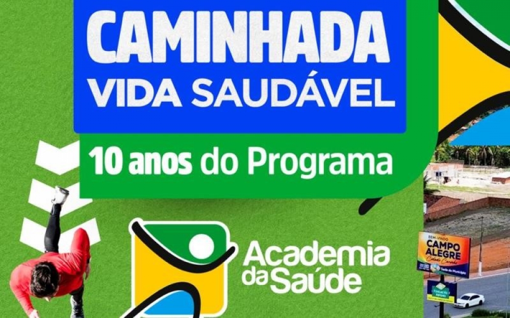 Secretaria de Saúde realizará Caminhada para comemorar 10 anos da primeira Academia de Campo Alegre