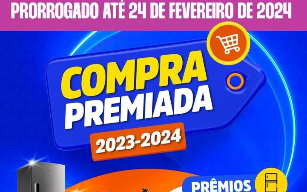 Secretaria de Indústria e Comércio prorrogou a Campanha Compra Premiada e o sorteio acontecerá em 24 de Fevereiro