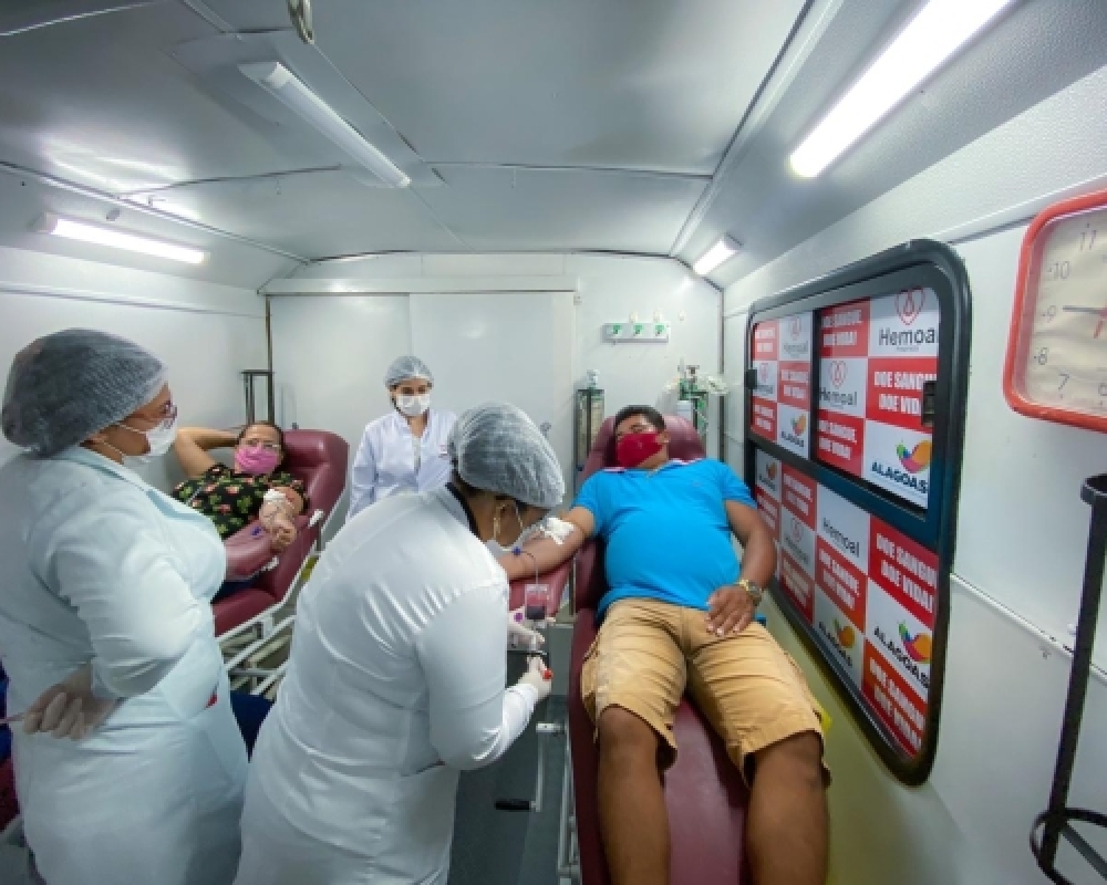 Unidade Móvel do Hemoal realizou coleta de sangue em Campo Alegre 