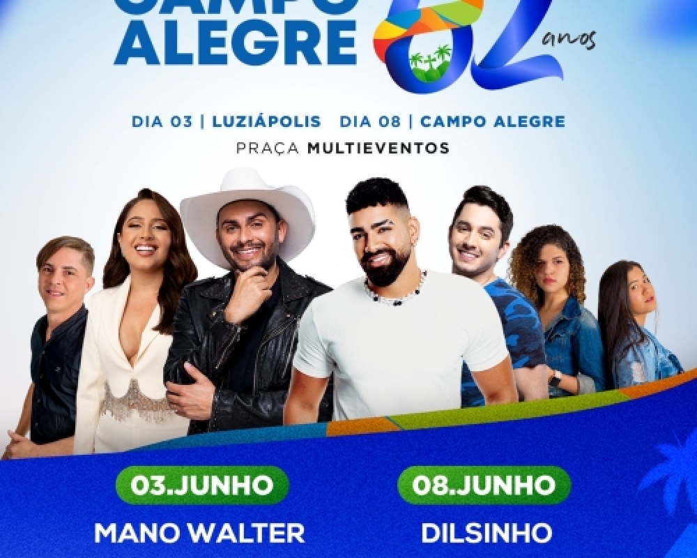 Festa da Emancipação Política terá shows com Mano Walter, Dilsinho, Mari Fernandez, Jonas Esticado