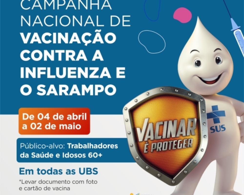 Campo Alegre iniciou Campanhas de Vacinação contra Sarampo e Influenza em todas as UBS