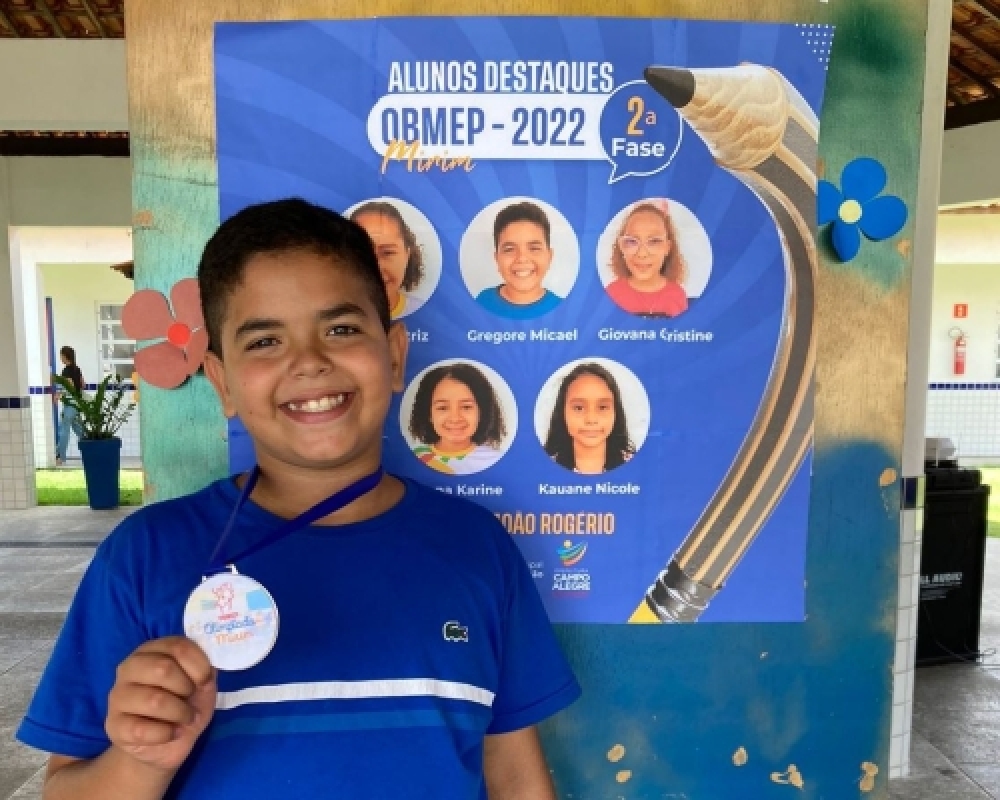 Alunos classificados para a 2ª fase da 1ª Olimpíada Mirim - OBMEP recebem medalha de honra ao mérito