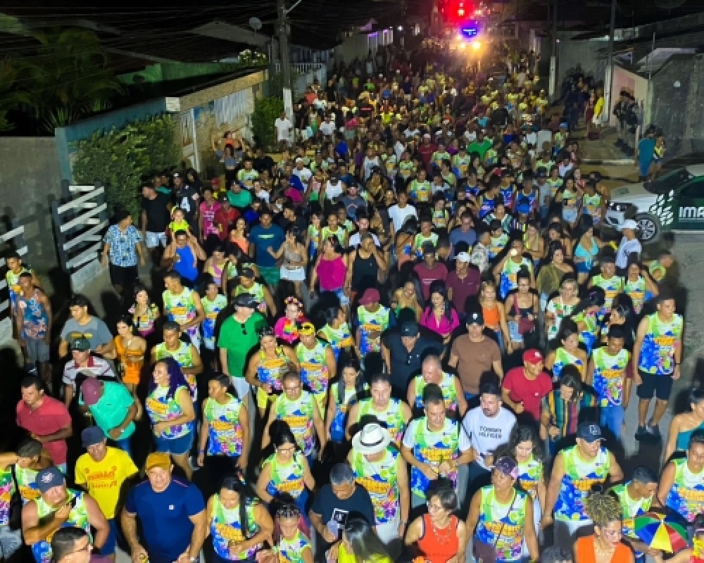 Bloco Os Pegadores de Galinha arrastou multidão no domingo de Carnaval do Povoado Chã da Imbira