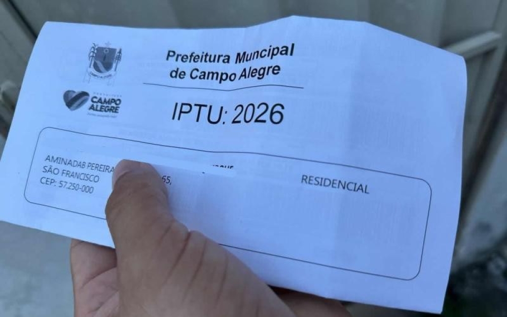 Contribuinte que pagar o IPTU 2026 em cota única terá 30 por cento de desconto